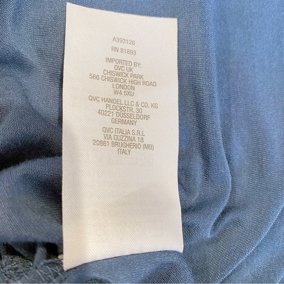 Haute Hippie Tribe | Rhinestone Spandex Top Drop Shoulder Blue Size Medium - Picture 9 of 9